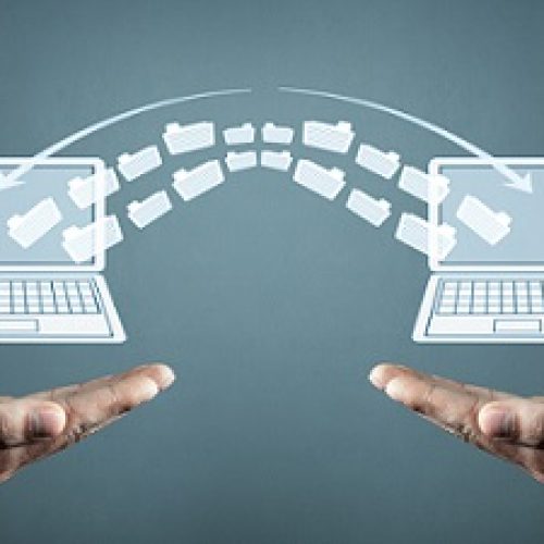 Notebooks file transfer. Concept of information exchange